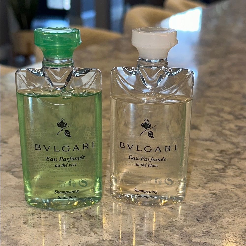 🧴 BVLGARI Eau Parfumée Shampoo Duo | White Tea & Green Tea | 2.5 oz Each
